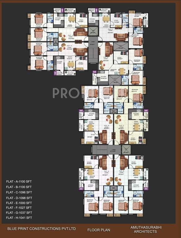 Images for Cluster Plan of Blue Print Woodsville Apartment