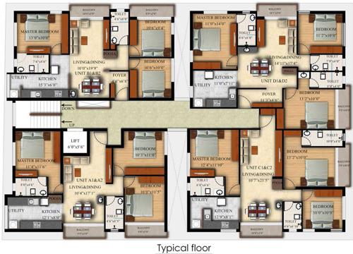 Images for Cluster Plan of Bluewall Swasthi Residency Images for Cluster Plan of Bluewall Swasthi Residency