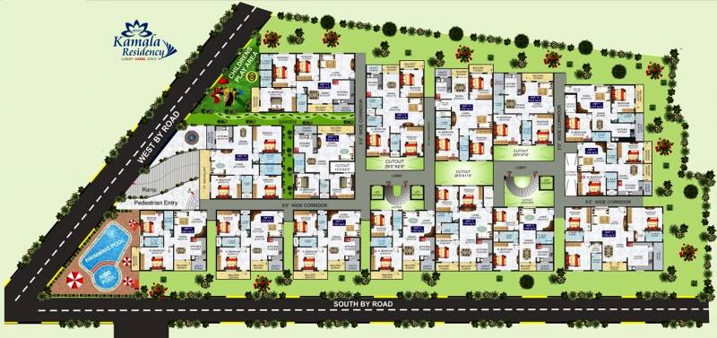  kamala-residency Images for Site Plan of Mega Kamala Residency