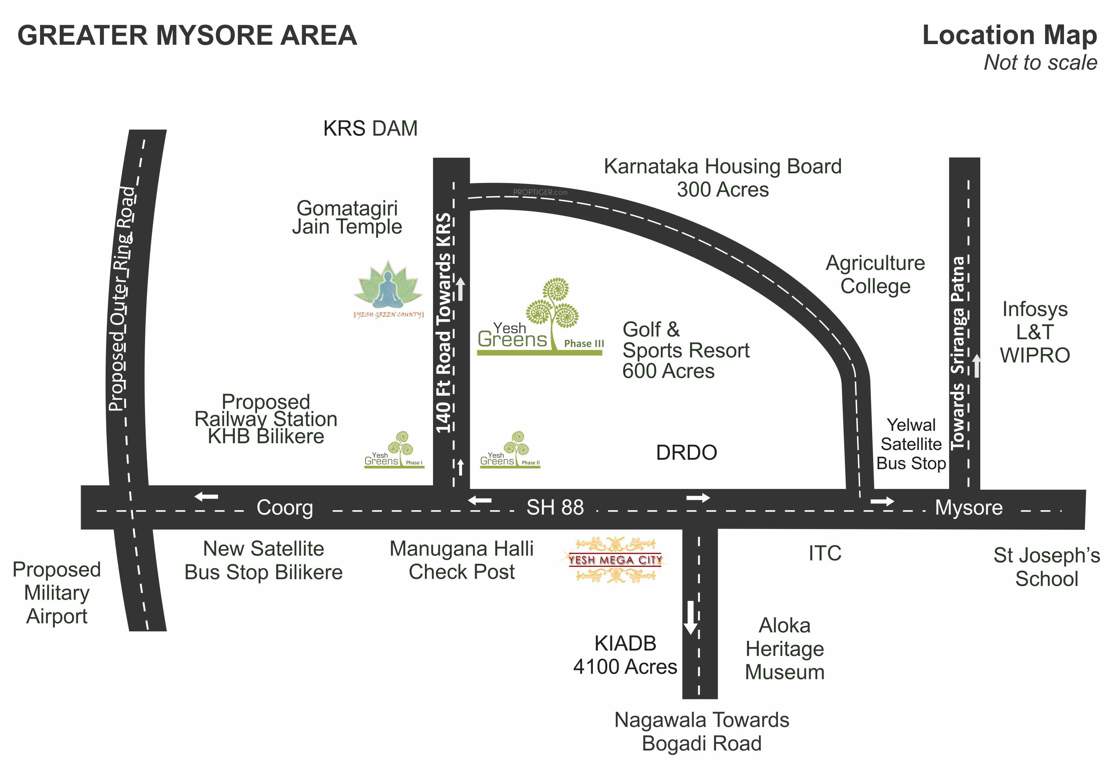  greens phase ii Images for Location Plan of Yesh Greens Phase II