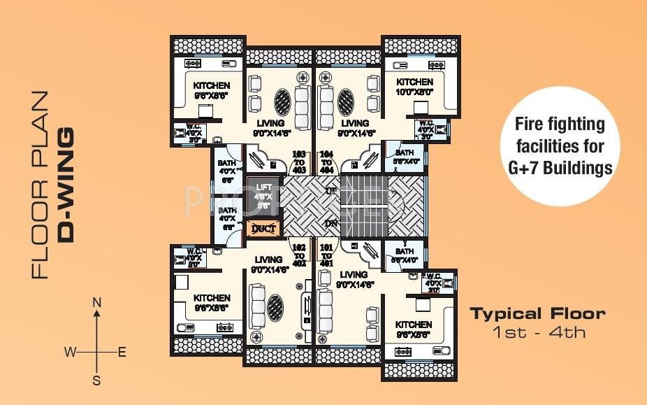  dias residency park Wing D Cluster Plan