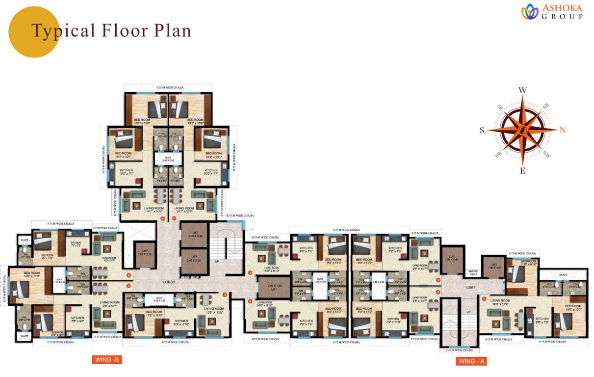  ashoka heights A and B WING Cluster Plan