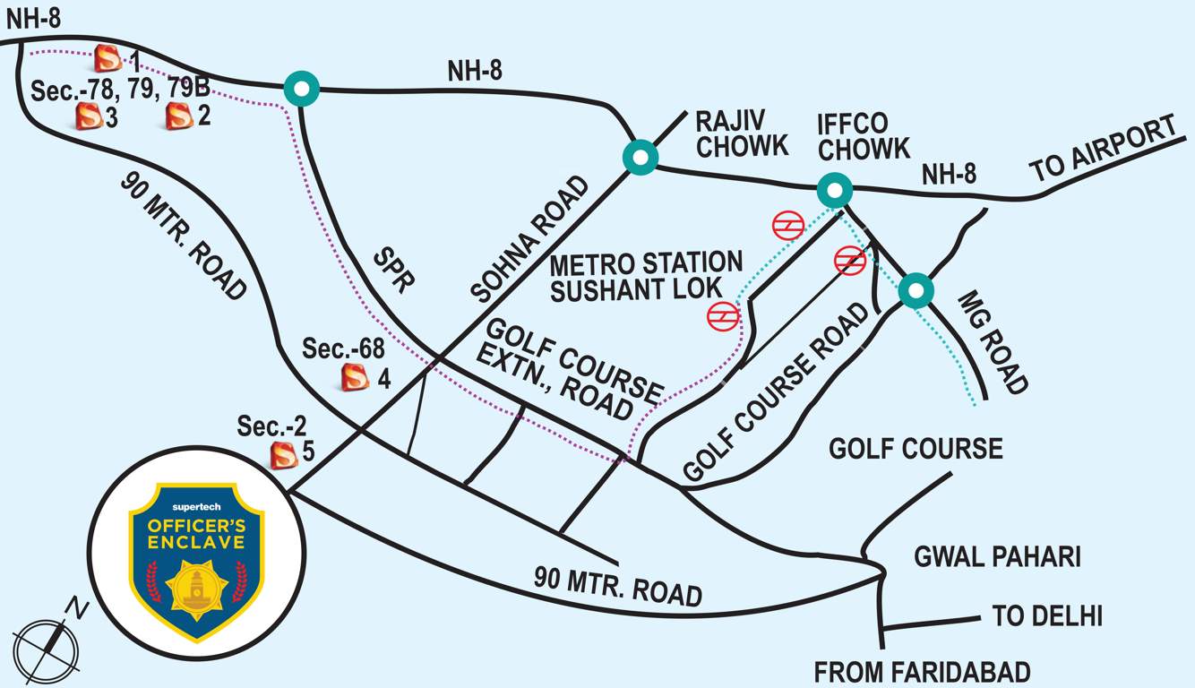  officers enclave Images for Location Plan of Supertech Officers Enclave