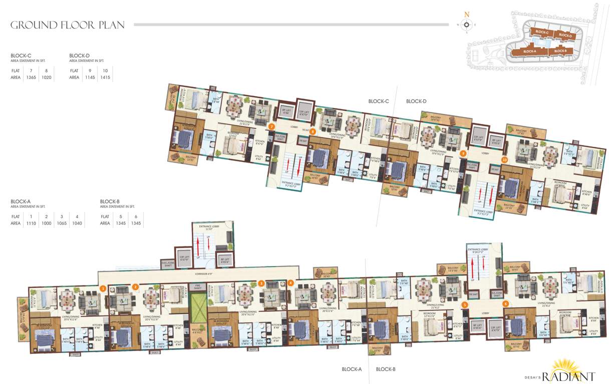 radiant Images for Cluster Plan of Desai Radiant