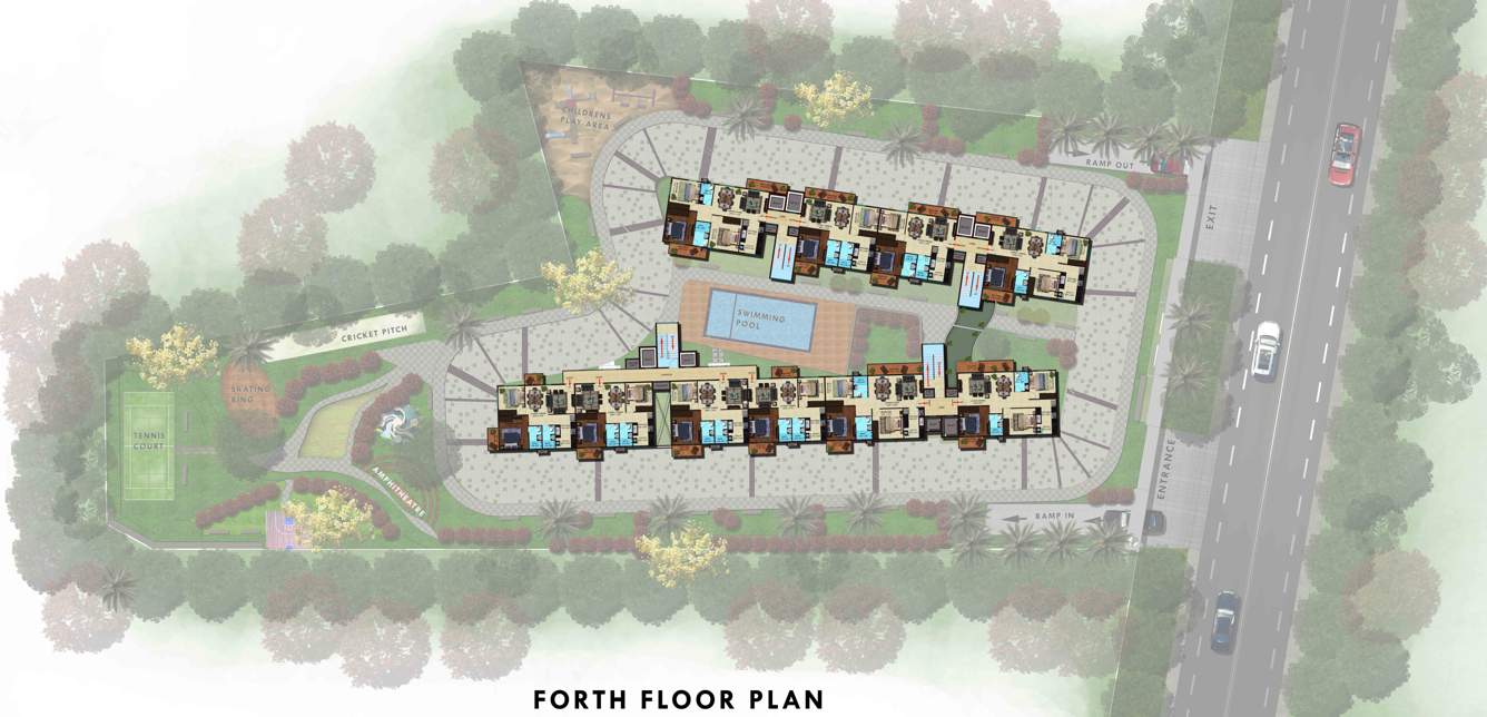 radiant Images for Cluster Plan of Desai Radiant