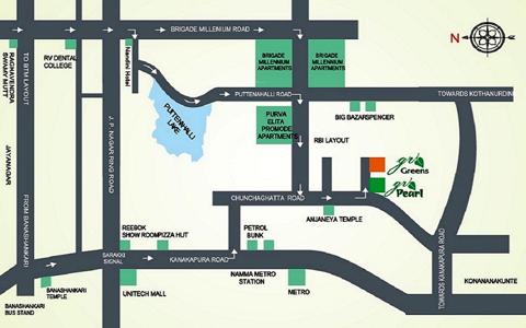 Image Of Location Map Of Sgr Constructins Pearl Jp Nagar Phase 7 Bangalore Proptiger Com