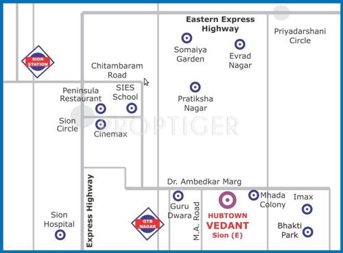  vedant Images for Location Plan of Hubtown Vedant