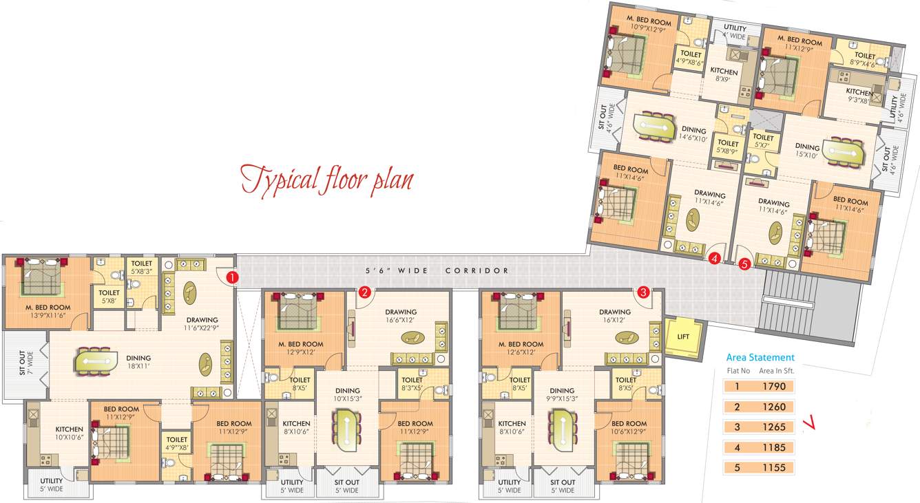 honey dew residency Images for Cluster Plan of Aesthetic Honey Dew Residency