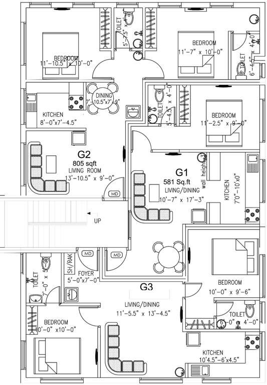 Images for Cluster Plan of Building Home Papaya