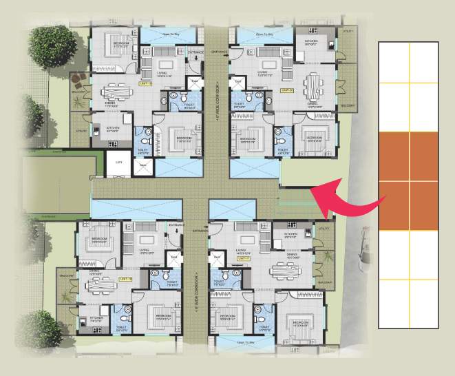  the greens slr cassia court Tower 1 Cluster Plan