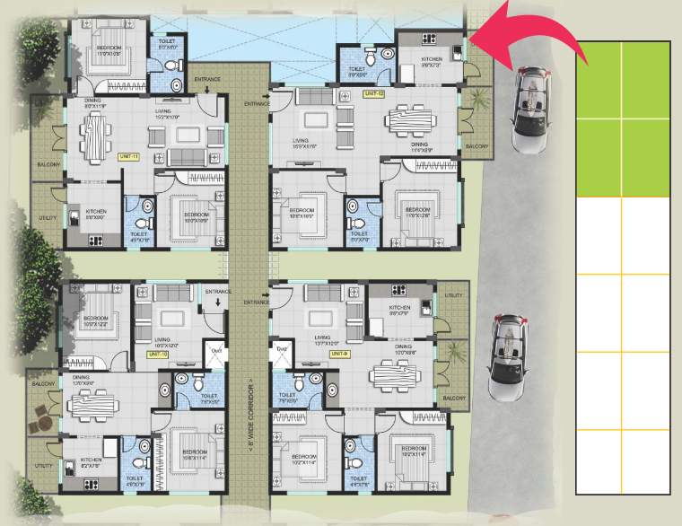  the greens slr cassia court Tower 1 Cluster Plan