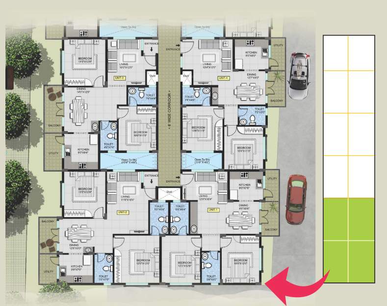  the greens slr cassia court Tower 1 Cluster Plan