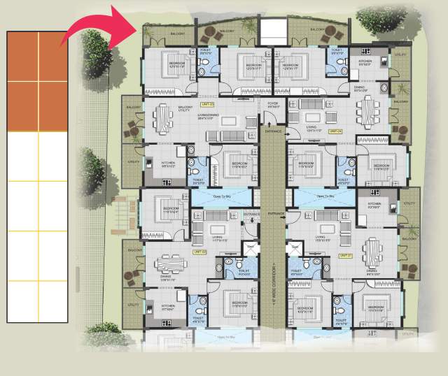  the greens slr cassia court Tower 2 Cluster Plan