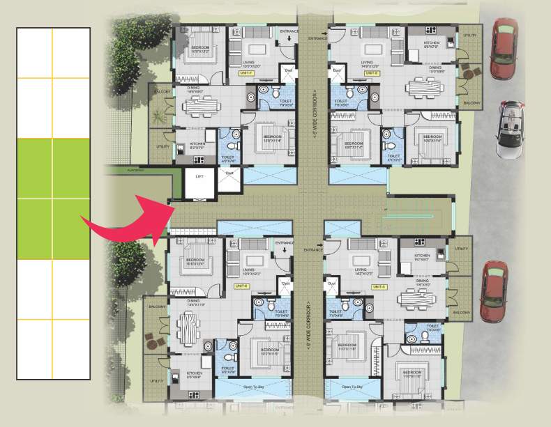  the greens slr cassia court Tower 2 Cluster Plan