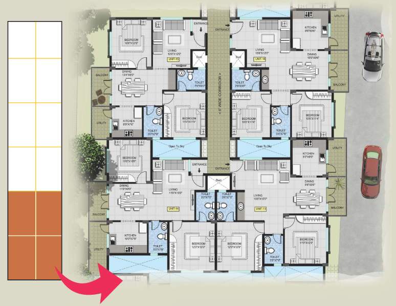  the greens slr cassia court Tower 2 Cluster Plan