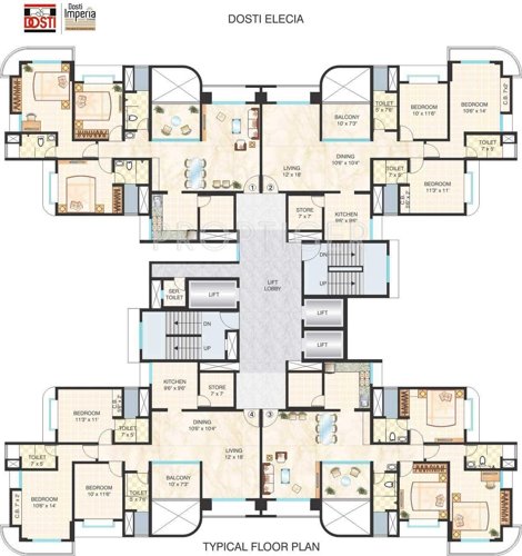  imperia Images for Cluster Plan of Dosti Imperia