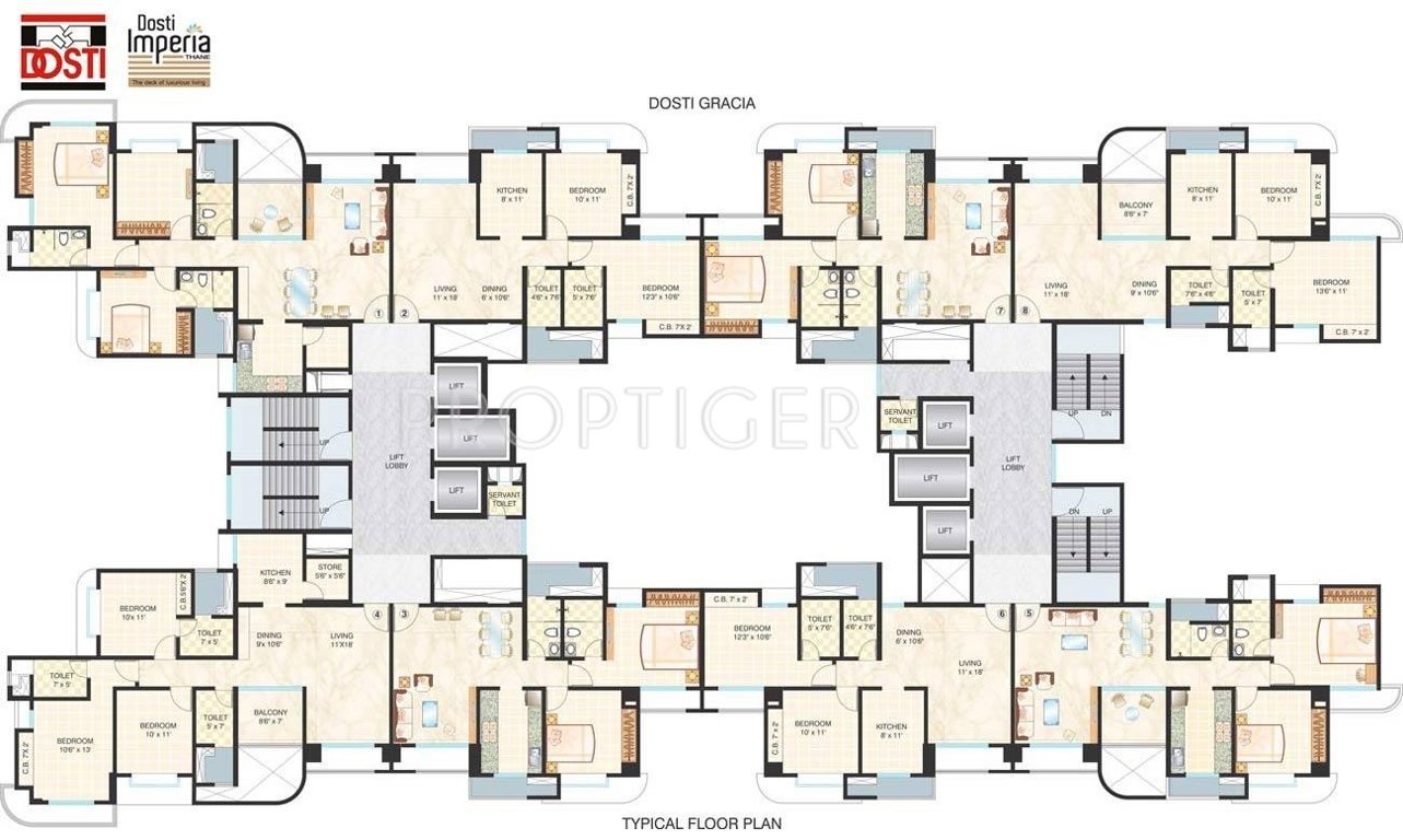  imperia Images for Cluster Plan of Dosti Imperia