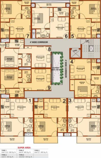  homes Images for Cluster Plan of Radhika Homes