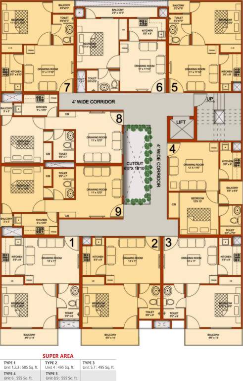  homes Images for Cluster Plan of Radhika Homes