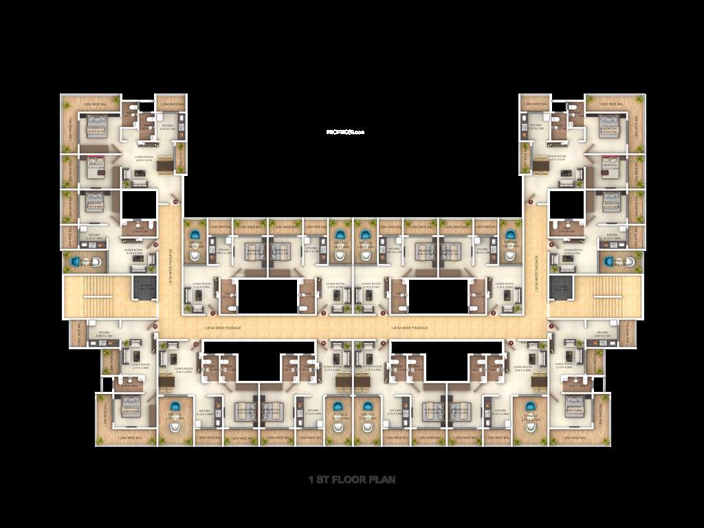  vishwajeet paradise Building 1 Majestic Cluster Plan