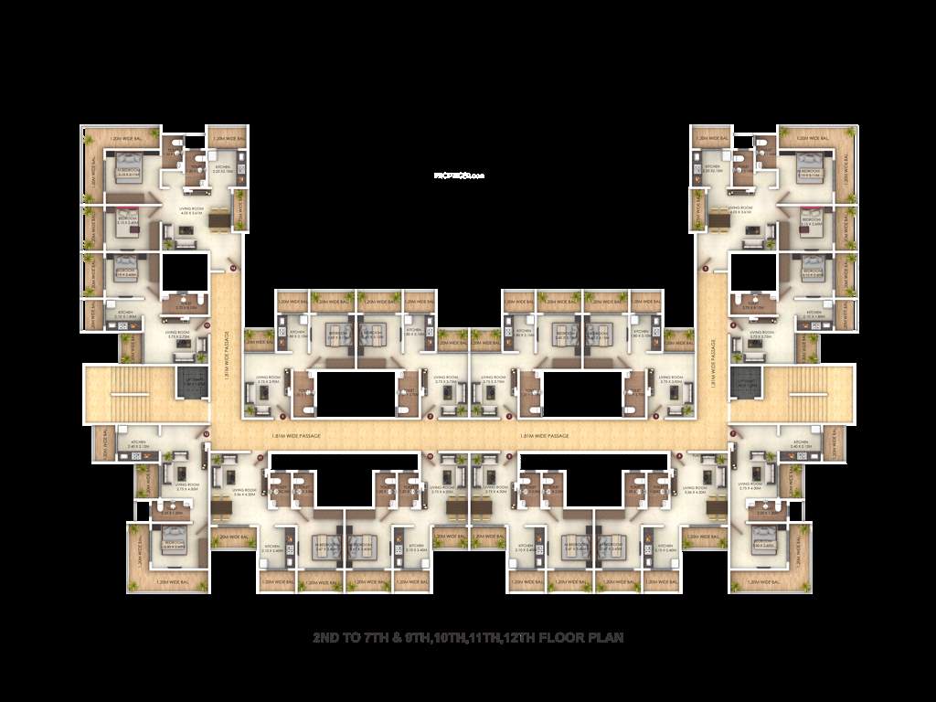  vishwajeet paradise Building 1 Majestic Cluster Plan
