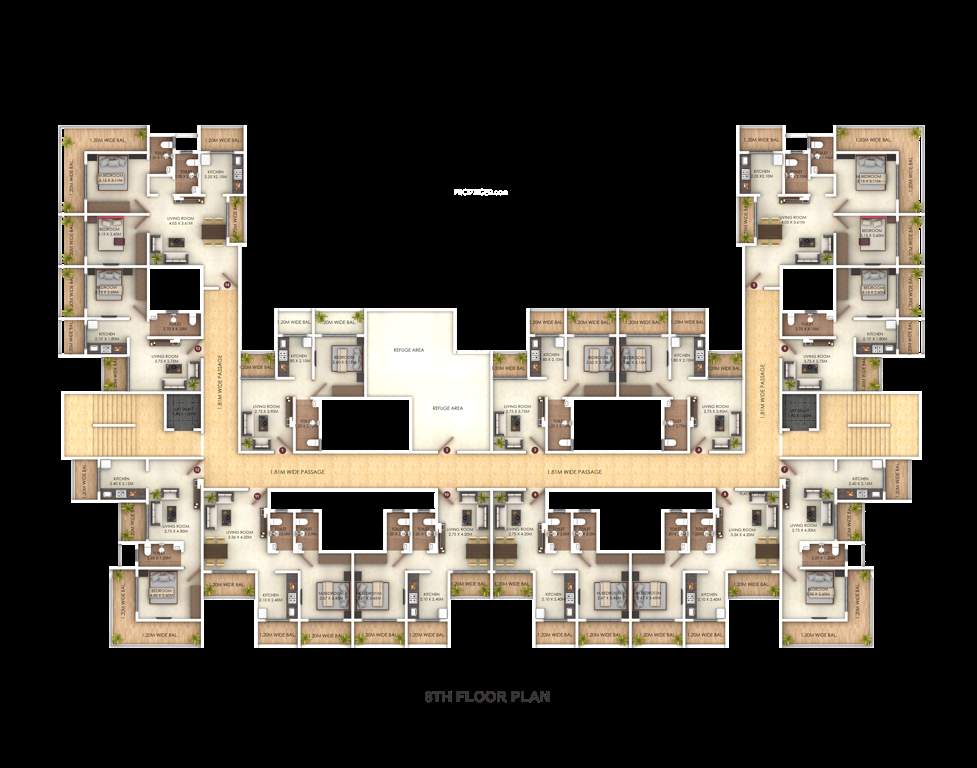  vishwajeet paradise Building 1 Majestic Cluster Plan