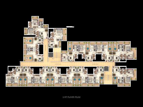  vishwajeet-paradise Building 2 Bliss Cluster Plan