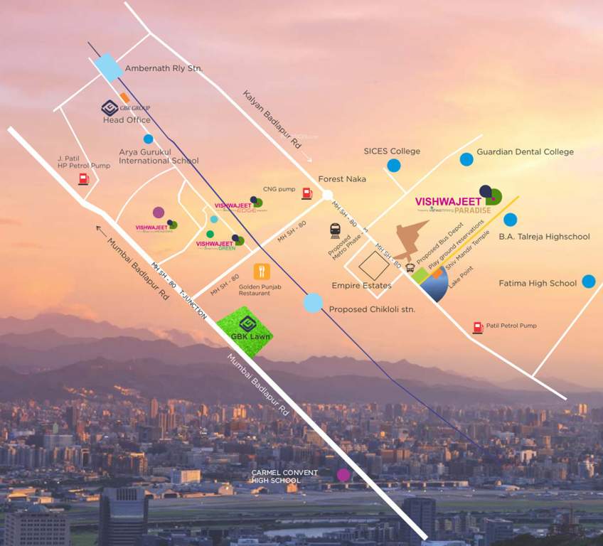  vishwajeet paradise Images for Location Plan of GBK Vishwajeet Paradise