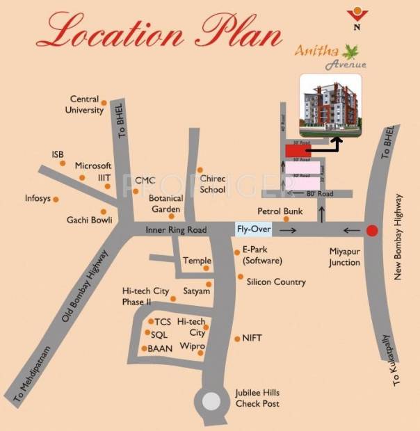Srinilaya Anitha Avenue Location Plan