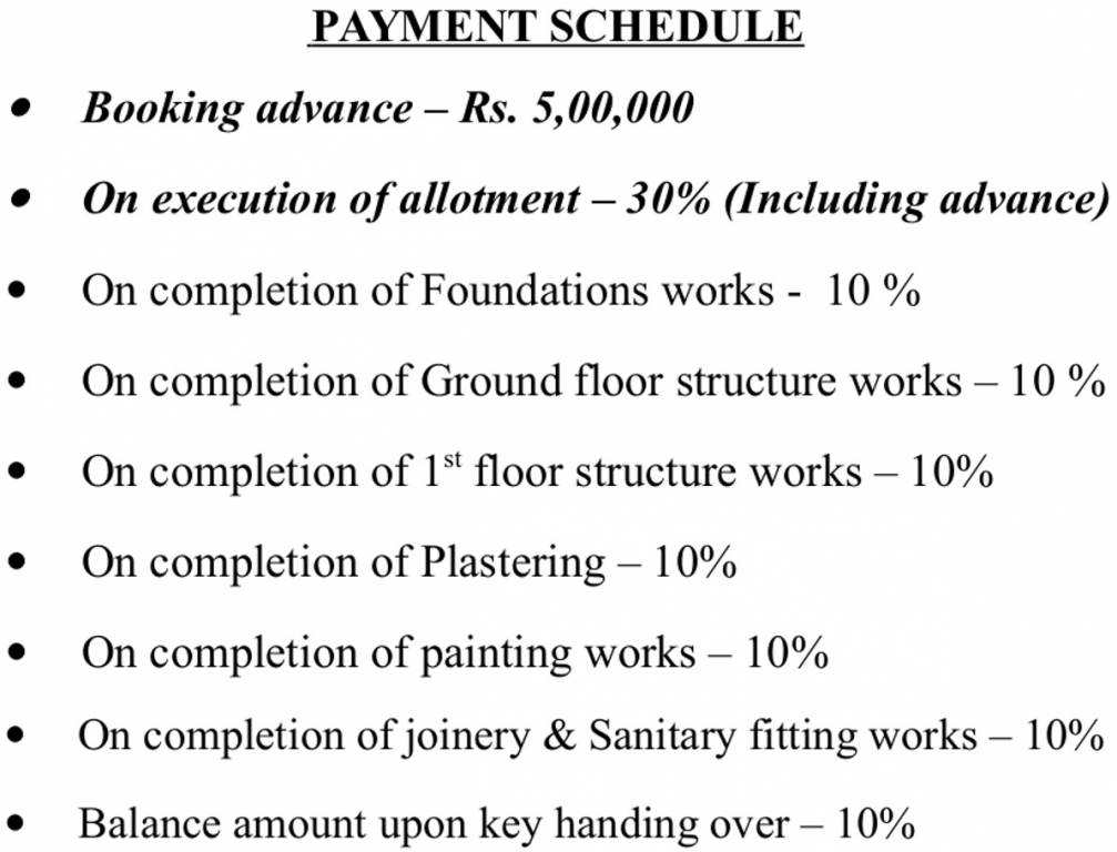 Images for Payment Plan of Sapthavarna Gardens Villas Payment Plan