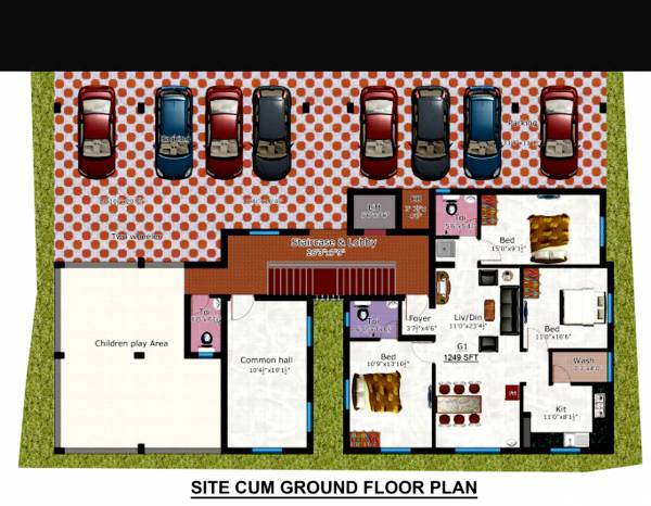Images for Cluster Plan of GK Bheemeswar Gardens