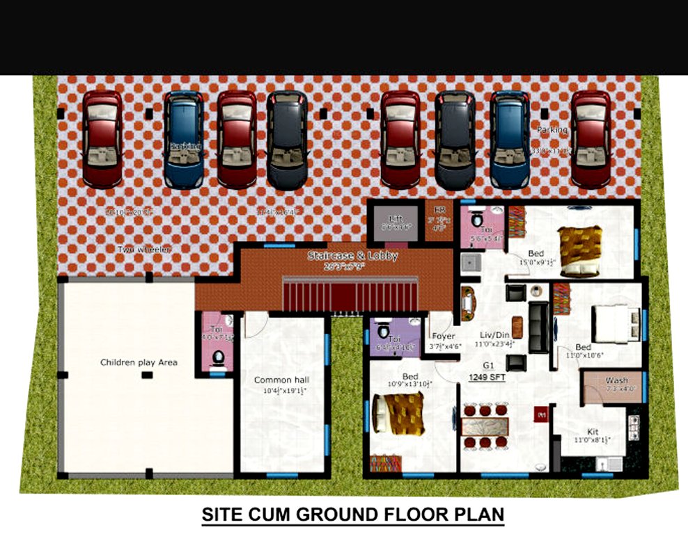 Images for Cluster Plan of GK Bheemeswar Gardens