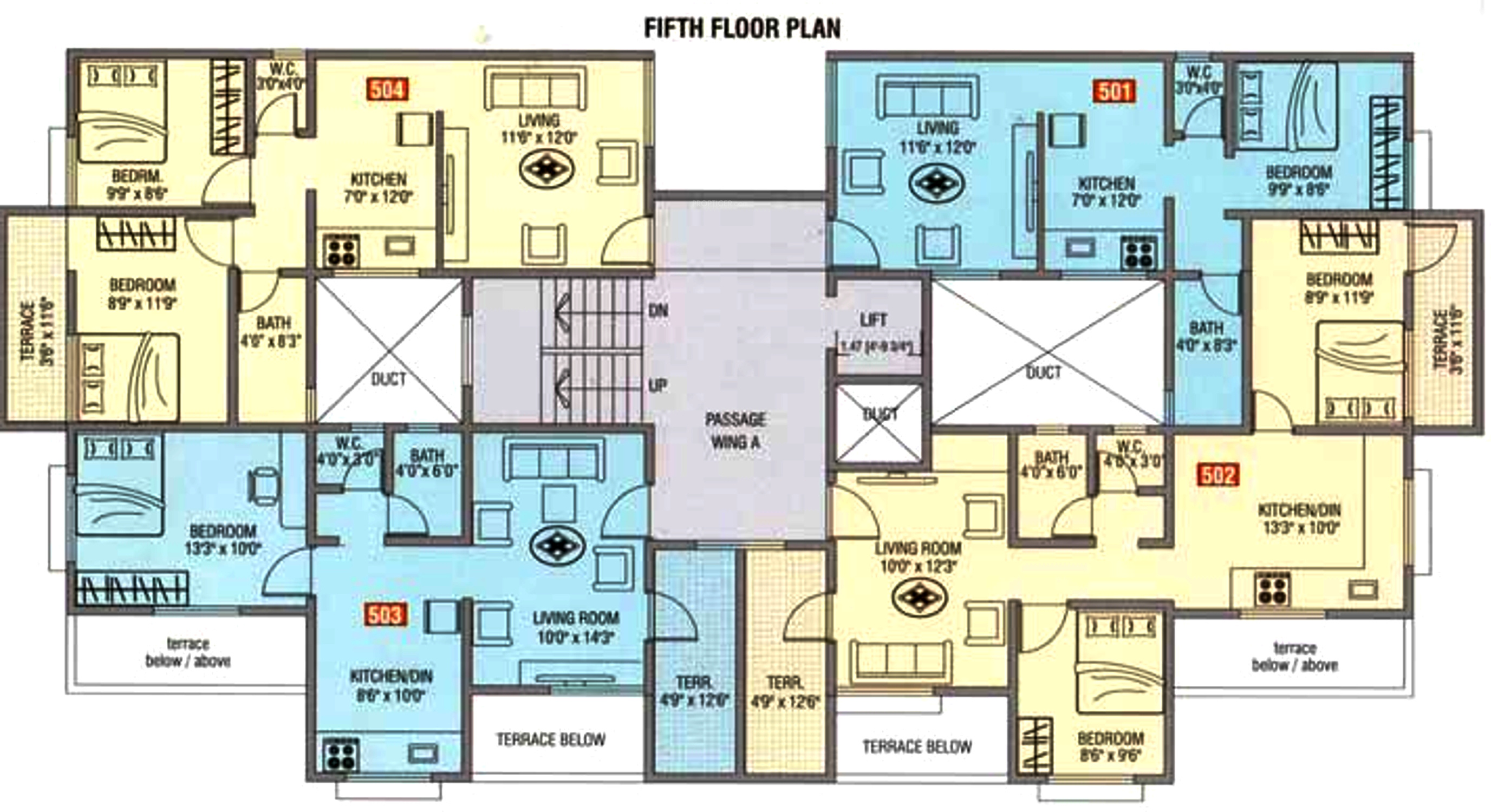 850 sq ft 2 BHK 2T Apartment for Sale in AK Surana Developers Kamaldeep ...