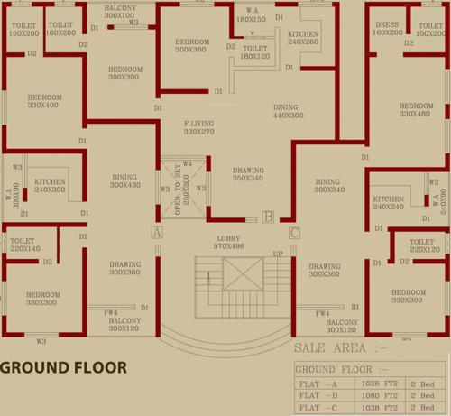 Classic Avenue Cluster Plan For Ground Floor classic-avenue Classic Avenue Cluster Plan For Ground Floor
