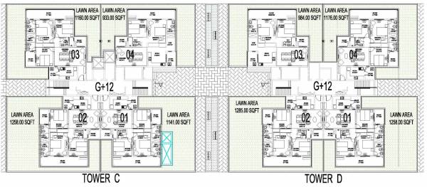 Tower C,D Cluster Plan For Typical Floor Plan aqua-front-towers Tower C,D Cluster Plan For Typical Floor Plan