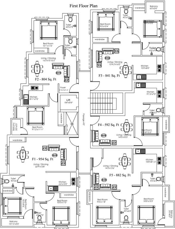 Images for Cluster Plan of VijaySaras Podhigai Apartments Phase II