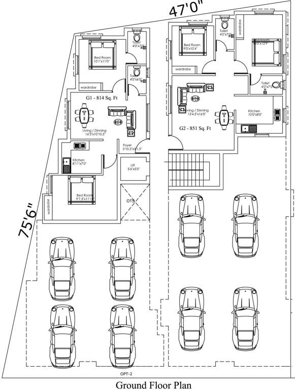 Images for Cluster Plan of VijaySaras Podhigai Apartments Phase II