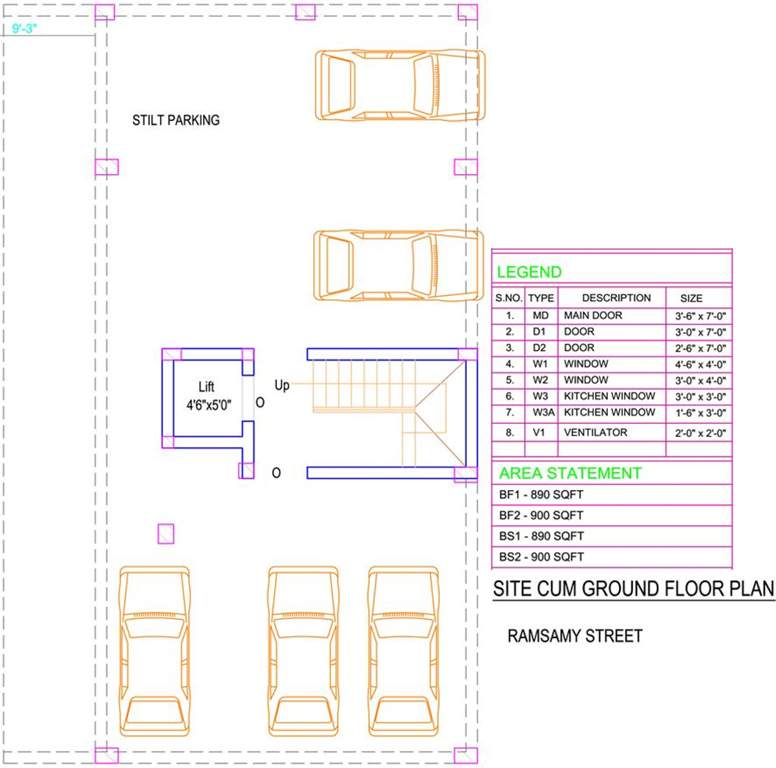 Images for Cluster Plan of VijaySaras Vijay Manor Ramasamy Street