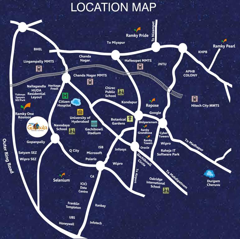  one galaxia Images for Location Plan of Ramky One Galaxia