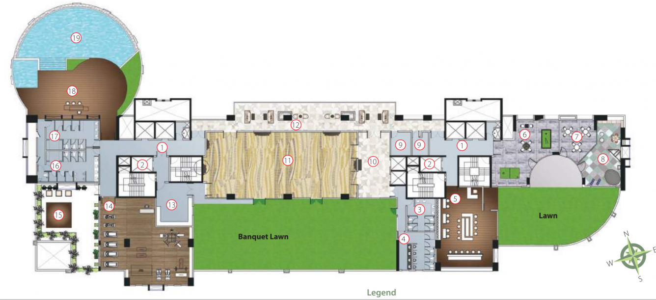  vista East Tower Cluster Plan