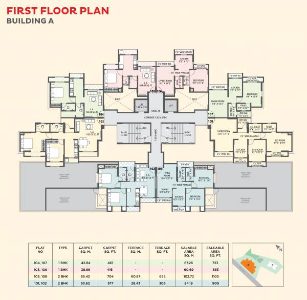 KIPL Morya - A Cluster Plan for 1st Floor kipl-morya KIPL Morya - A Cluster Plan for 1st Floor