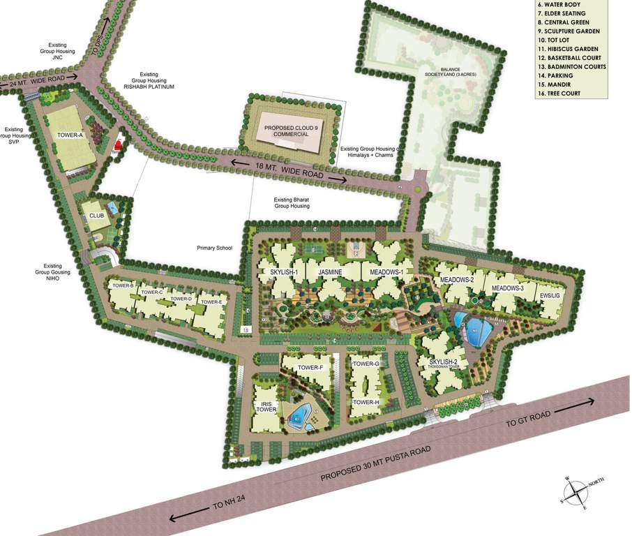  trine towers Images for Master Plan of Rishabh Hindon Green Valley