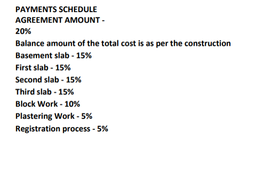 sparkle-nest Construction Linked Payment (CLP) Payment Plan