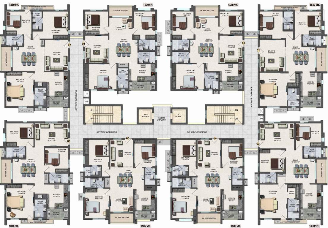 Images for Cluster Plan of Lansum Madhav Towers