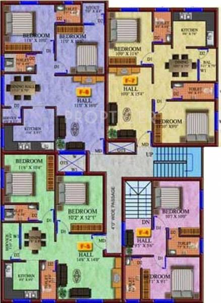 Images for Cluster Plan of Guna Builders Snekha Flats