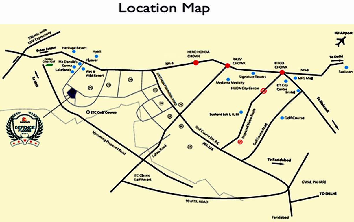defence floors Images for Location Plan of Supertech Defence Floors
