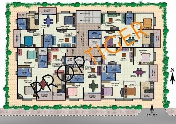 Images for Cluster Plan of Leela Sai Leela Apartments