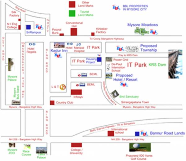 Images for Location Plan of Bharath Hi Tech Mysore Meadows