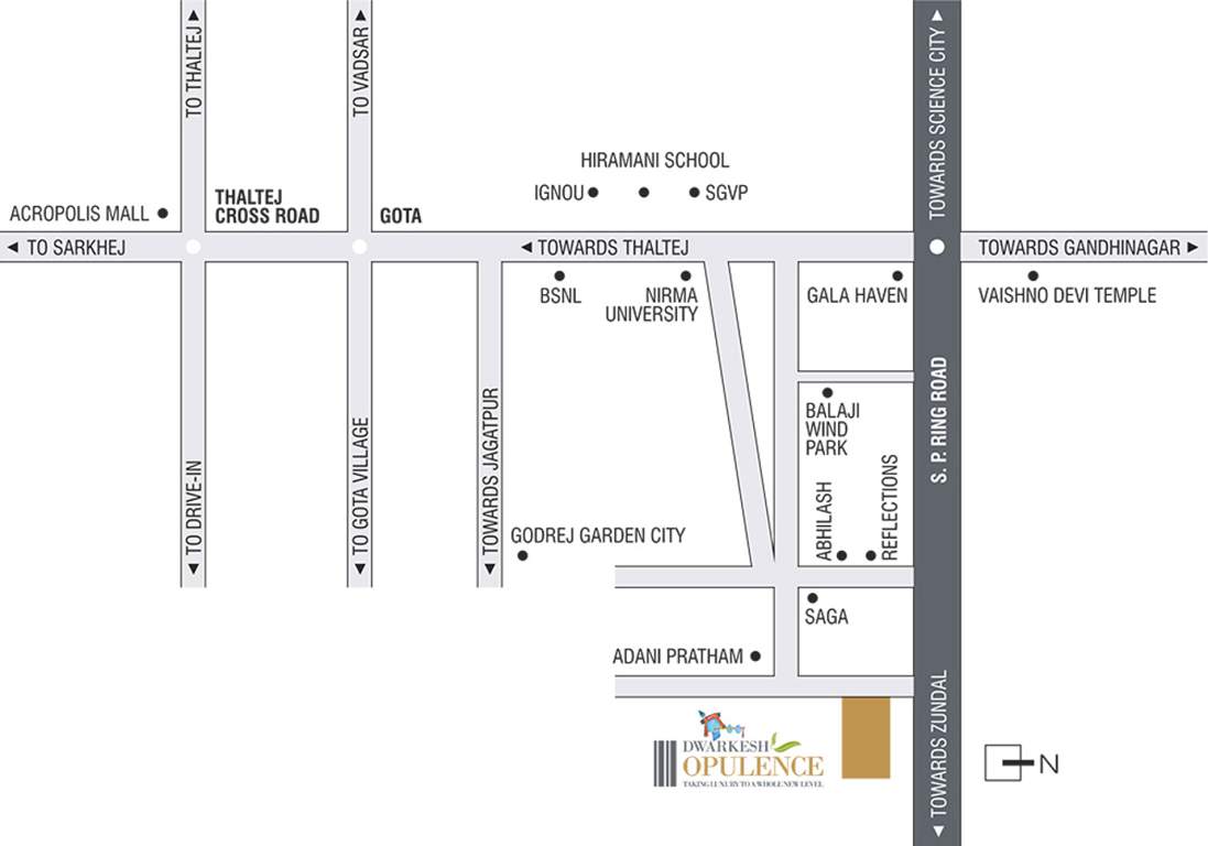 opulence Images for Location Plan of Dwarkesh Opulence