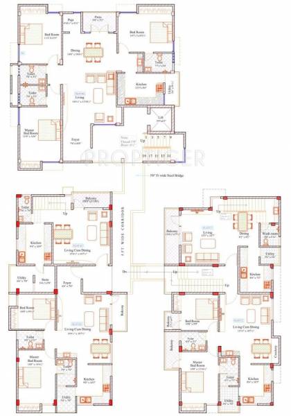  vel Single Block Cluster Plan